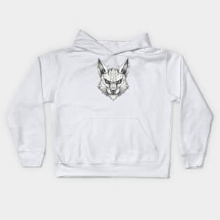 Fantasy geometric fox Kids Hoodie